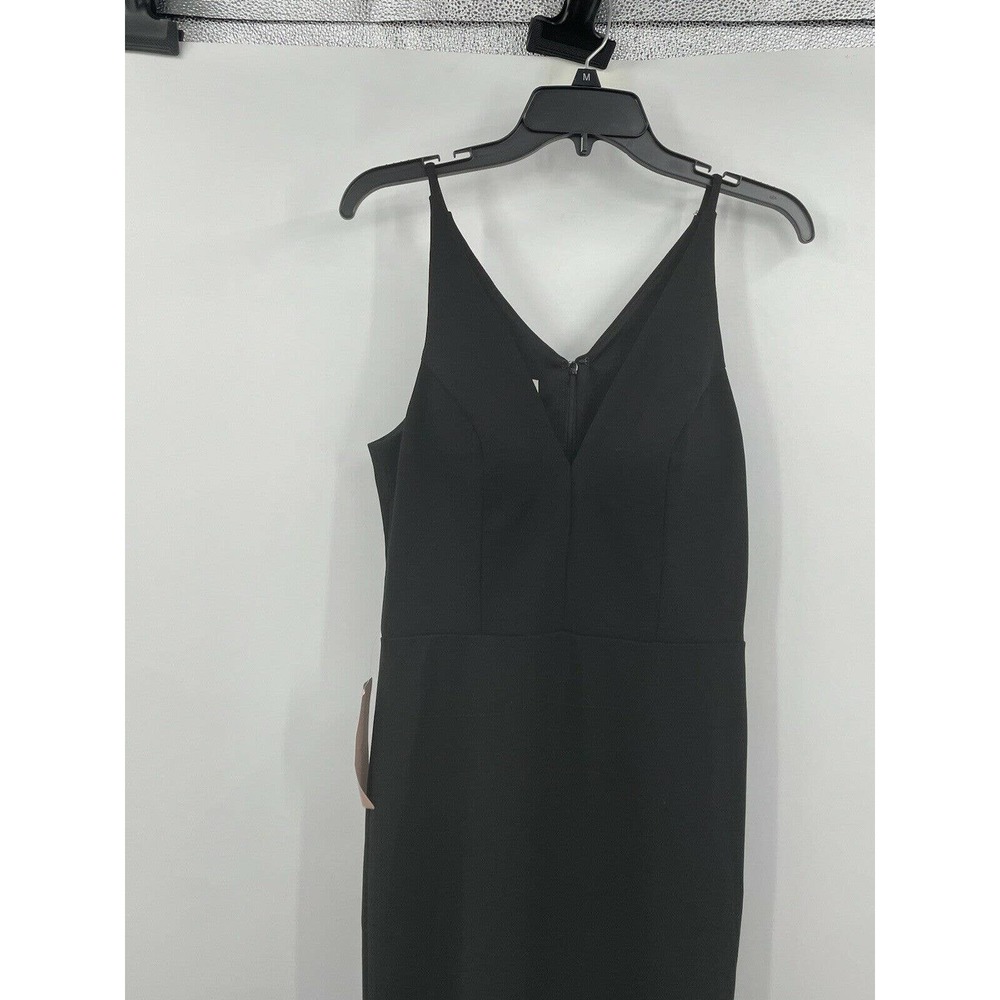 BHLDN Jones Size 10 Black Crepe V-neck Sleeveless Dress NWT - Picture 5 of 10